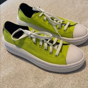 Converse Chuck Taylor All Star Platform Reflector sneakers lime green colorway 8